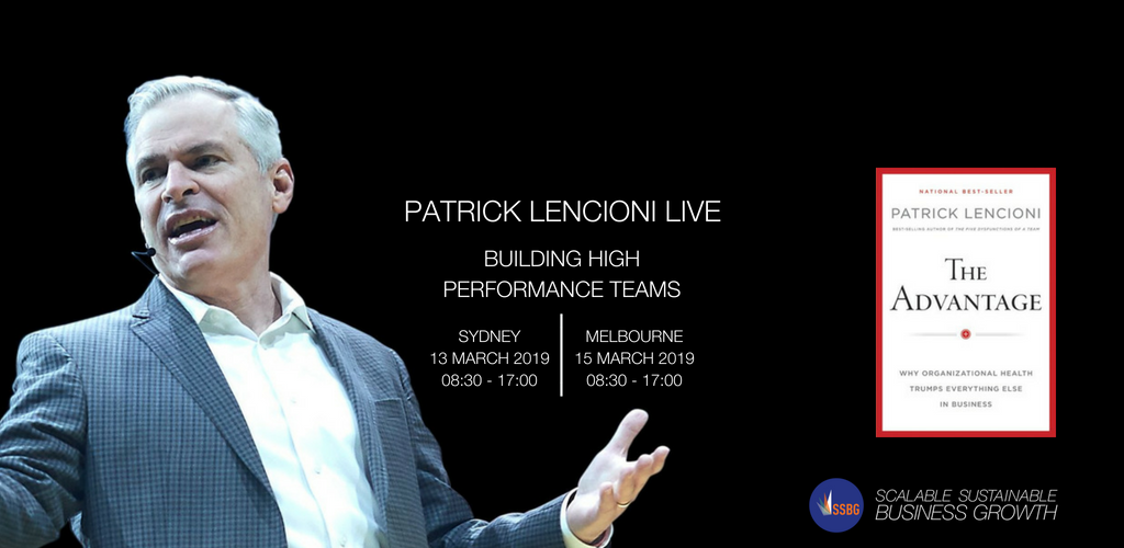 Patrick Lencioni Event Building High Performance Teams