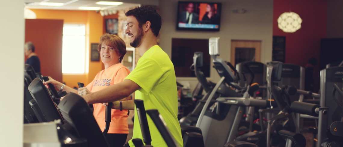 Man and Woman in the Gym